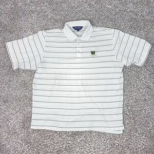 Polo Golf Ralph Lauren Polo Shirt Mens Large White Stripe Pine Valley Golf Top